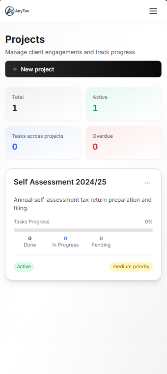 AnyTax on mobile