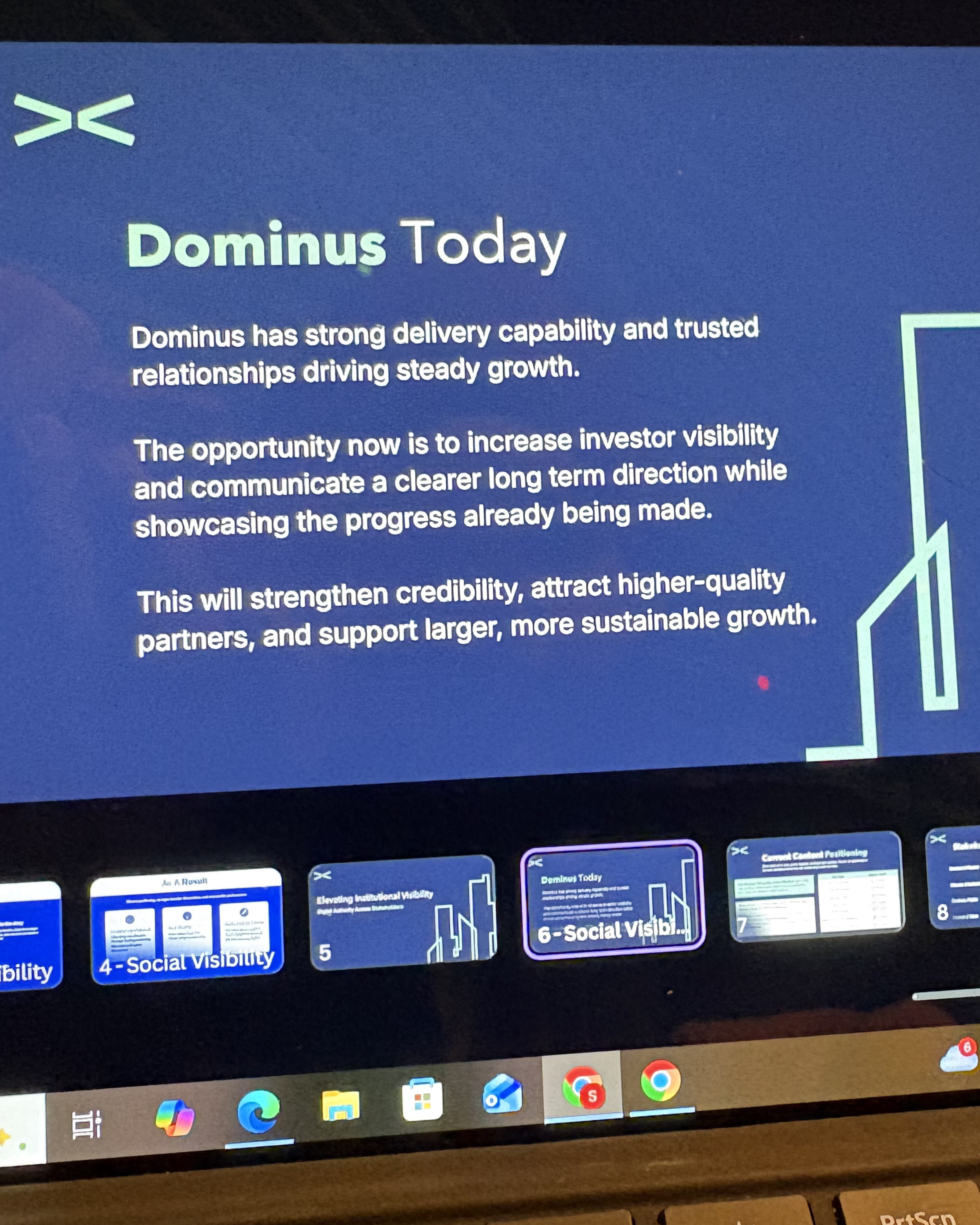 Creating the Dominus presentation
